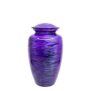 Purple Black Adult Urn - Engravable Full Size Urn for Human Ashes, Elegant Memorial Keepsake & Remembrance from Keepsake Company