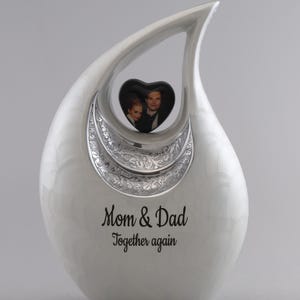 Companion Urn for Ashes, White High Gloss (Double Adult Size)