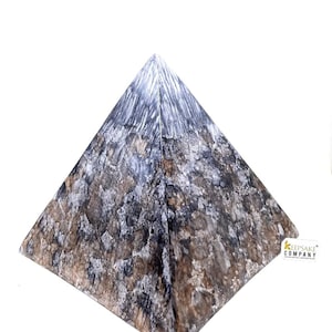 Personalized Modern Brown White Pyramid Metal Urn for Human Ashes - Unique Handmade Memorial Urn & Remembrance Bag