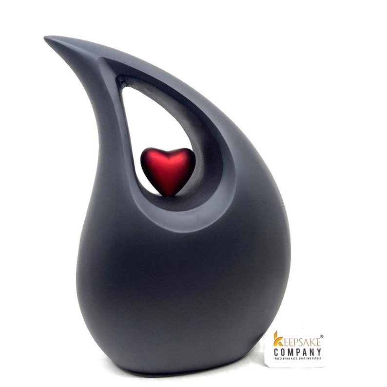 Premium Matt Black Teardrop Urns for Ashes Adult male Urn urns for human ashes adult female Urns Cremation Urns for Adult Ashes image 6