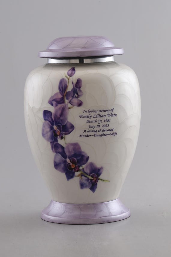 Orchidee Urne - Dekoratives Aluminium fr Asche - Gravierbar - Etsy  sterreich