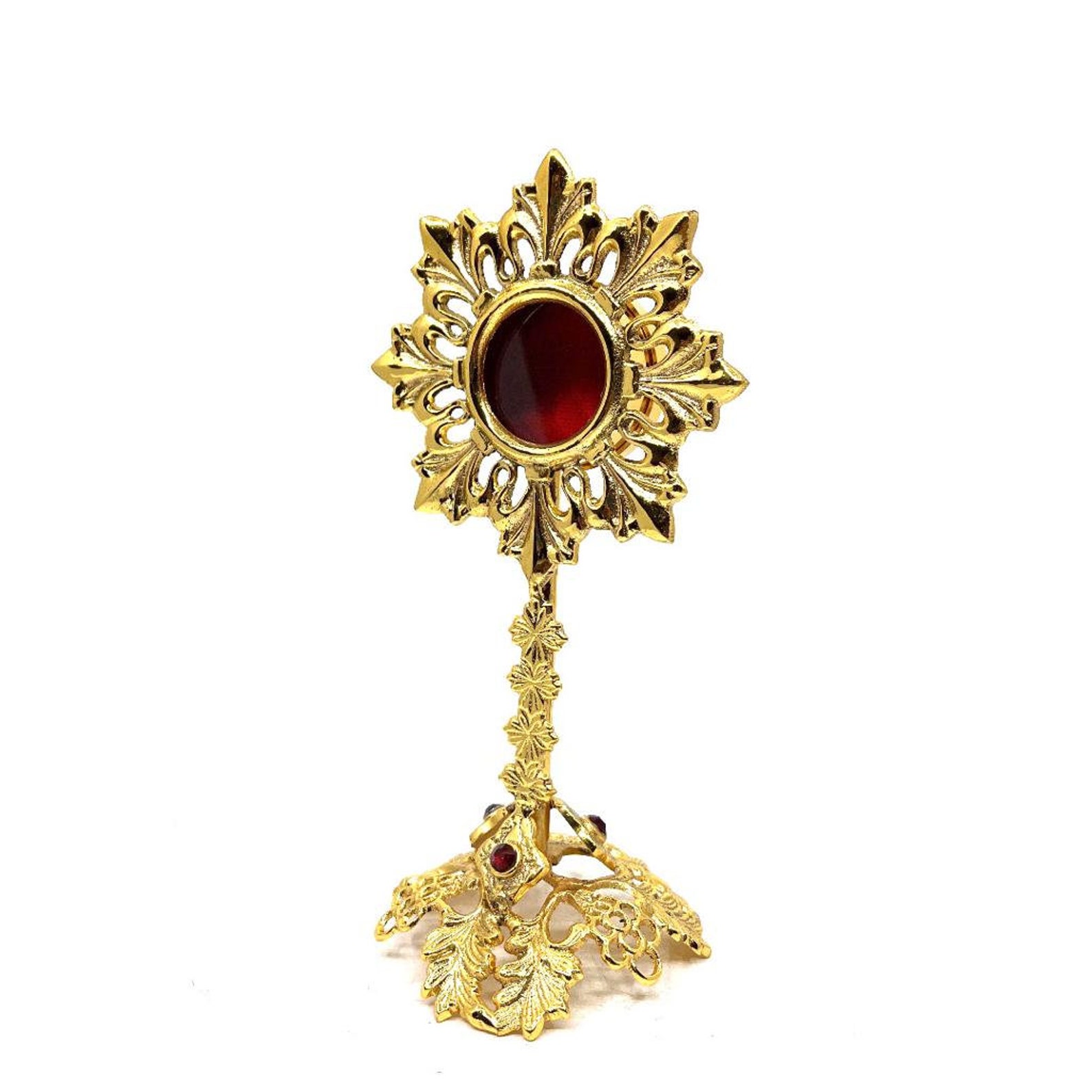 Brass Reliquary in 24 Carat Gold Plating Small Reliquary Etsy
