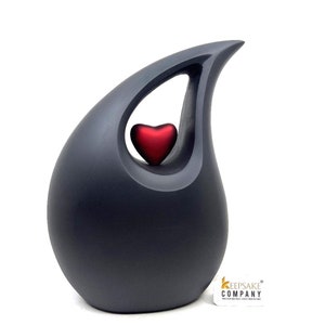 Premium Matt Black Teardrop Urns for Ashes Adult male Urn urns for human ashes adult female Urns Cremation Urns for Adult Ashes image 3