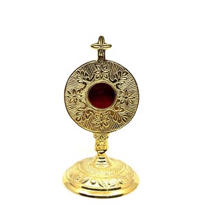 Solid Brass Monstrance Reliquary For Displaying Relics – Size X46-1