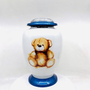 Blue Cremation Urn for Adult Ashes – Decorative, Personalized