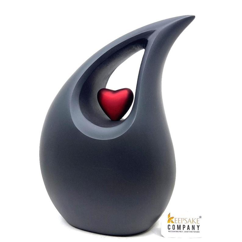 Premium Matt Black Teardrop Urns for Ashes Adult male Urn urns for human ashes adult female Urns Cremation Urns for Adult Ashes image 7