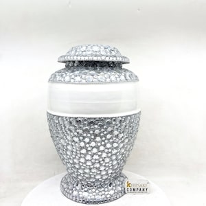 Marvelous Mosaic Glass Cremation Urn for Human Ash -  Urn - Memorial Urn - Urn for Ash - Keepsake Urn - Ash Urn - Grecian Urn - Funeral Urn