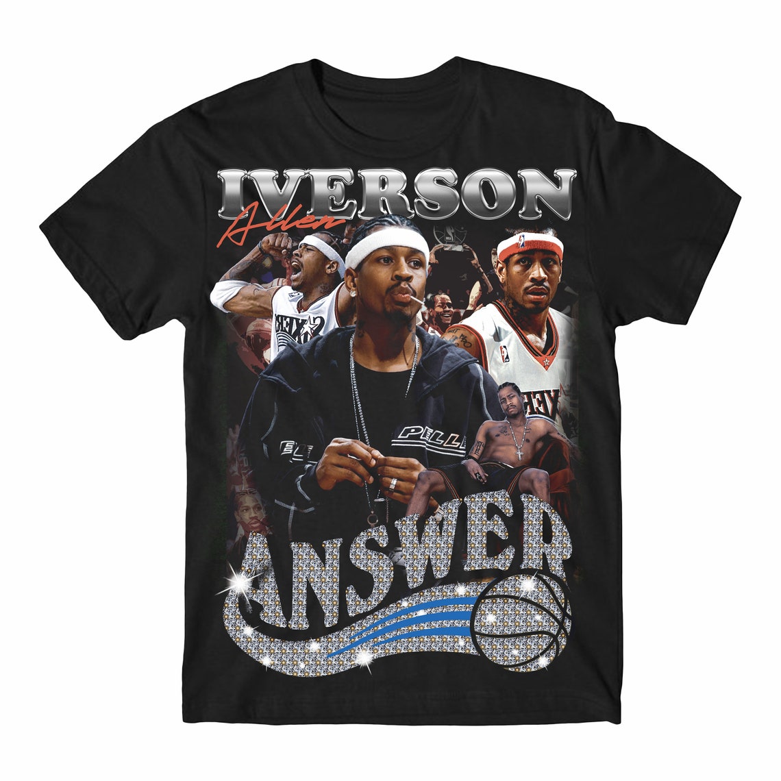 Vintage Sixers Allen Iverson The Answer Shirt Basketball | Etsy