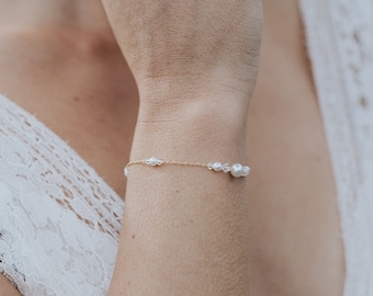 ISAURE - Bracelet fin perle mariage