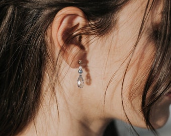 HARRY - Boucles d'oreilles, quelque chose de bleu, cristal, goutte - Mariage