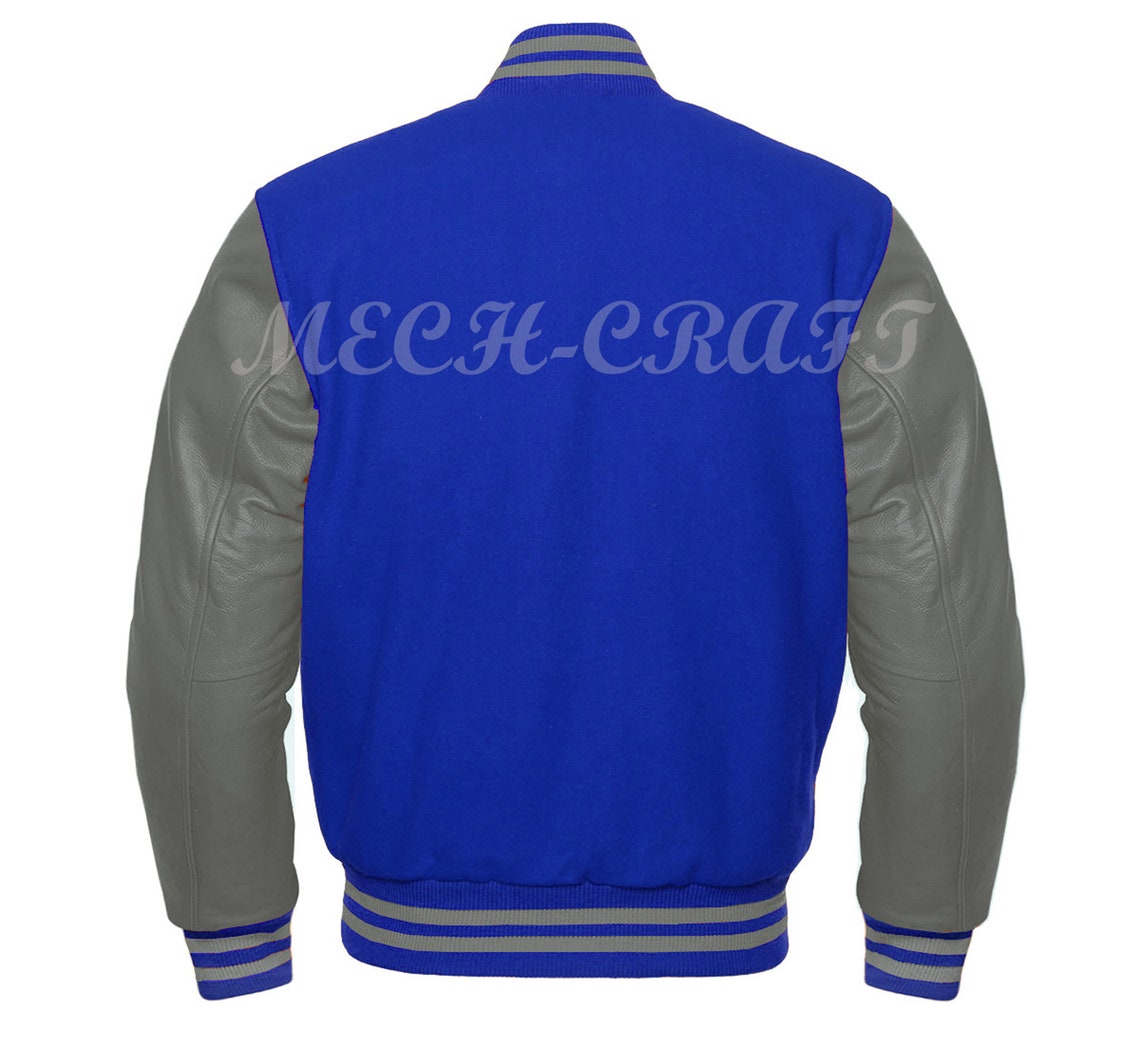 Vintage Letterman Varsity Jacket Royal Blue wool with Dark Etsy