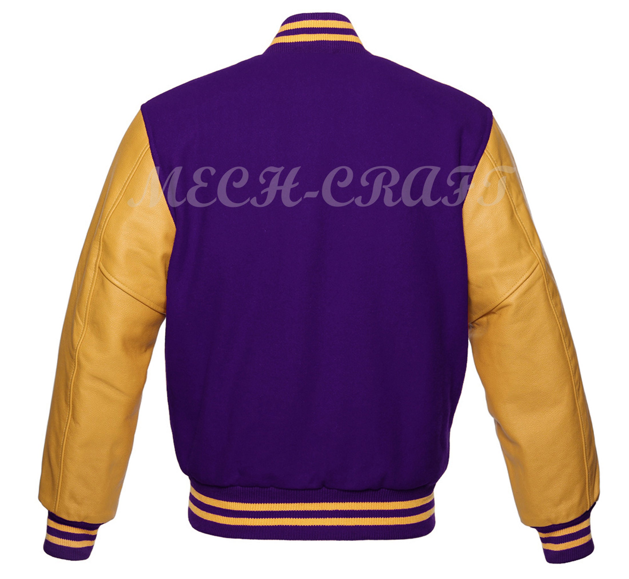 Vintage Letterman Varsity Jacket Purple wool with Golden Etsy