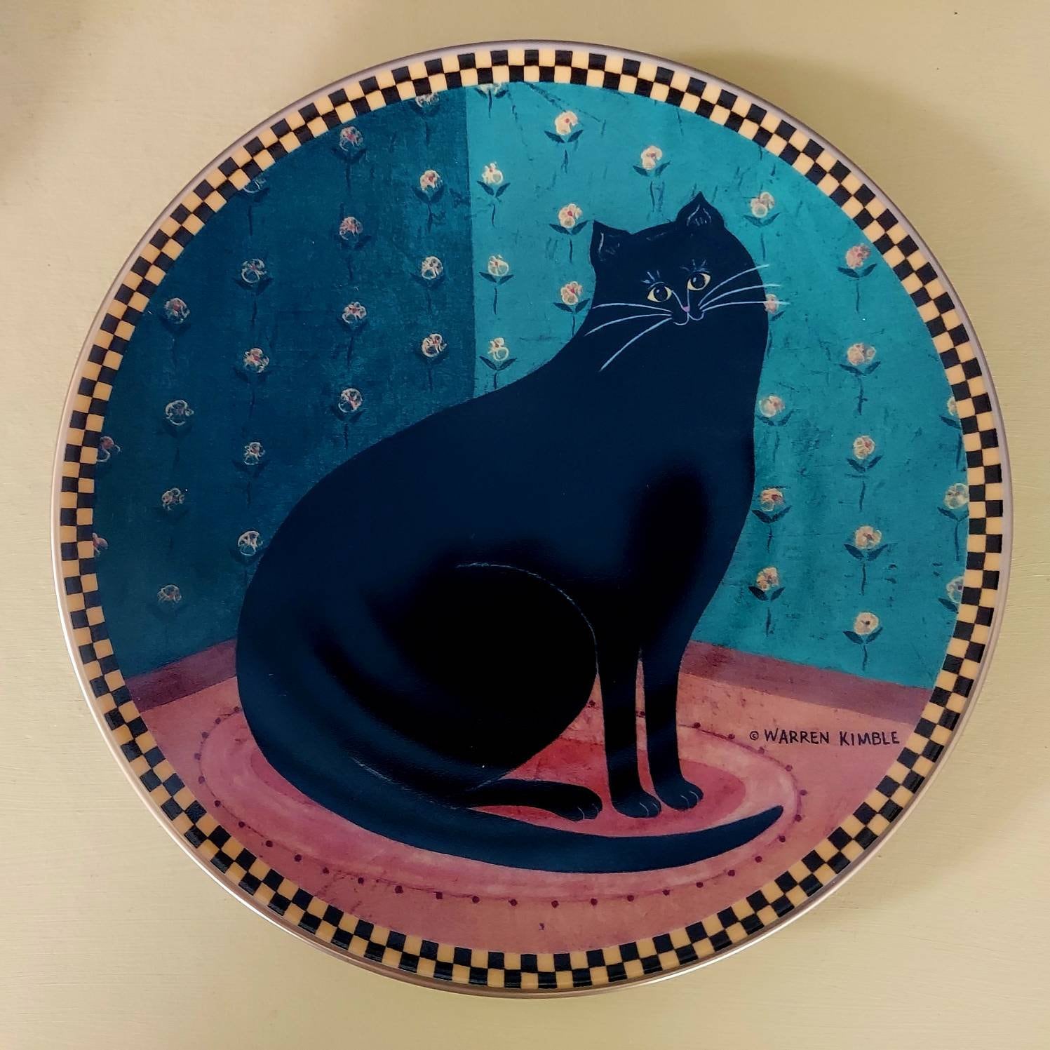 A Charming, Decorative Warren Kimble Cat Collection Plate  display picture 2