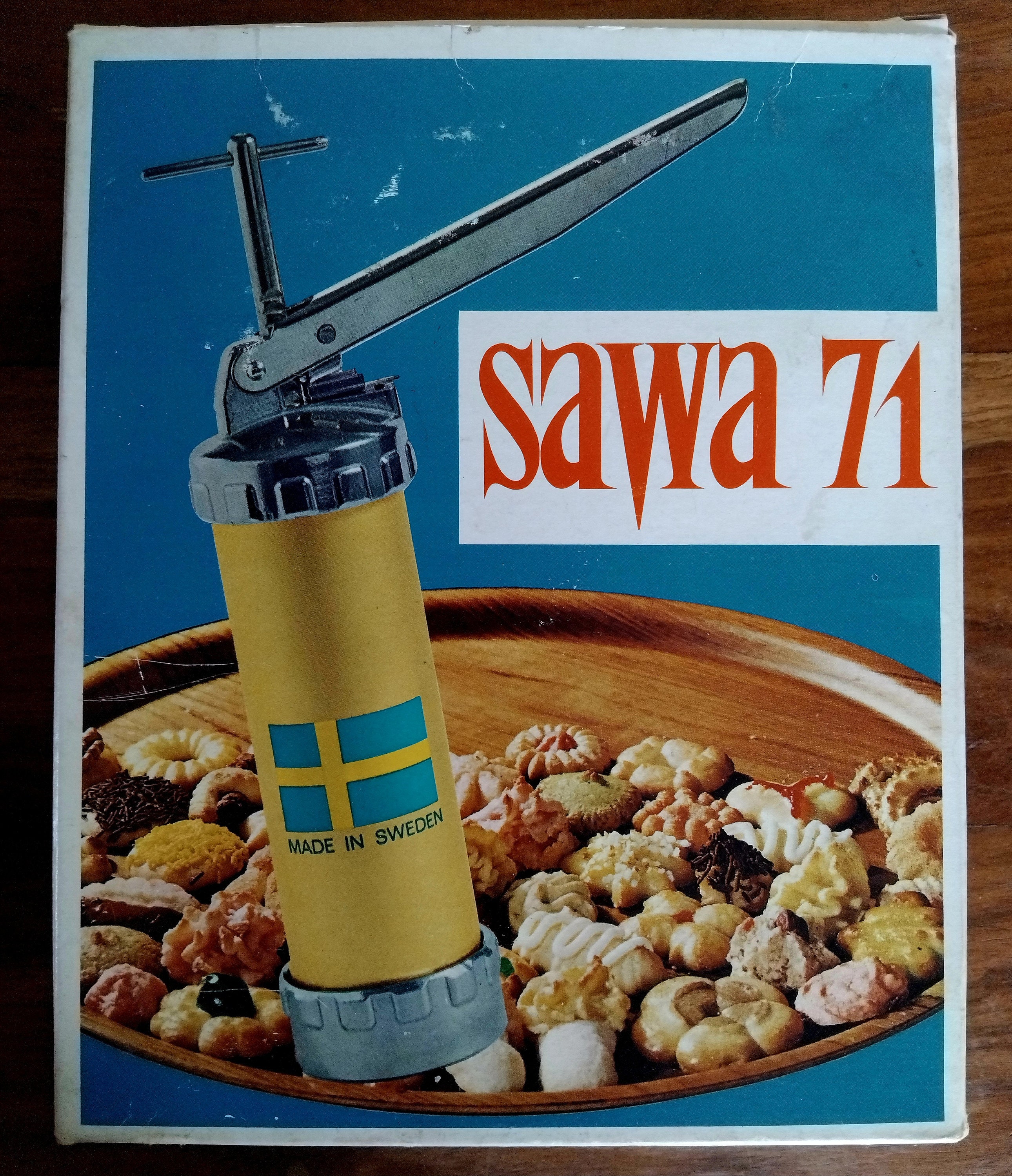 Vintage Sawa 71 Cookie Press, Swedish Baking Tool With Nozzles