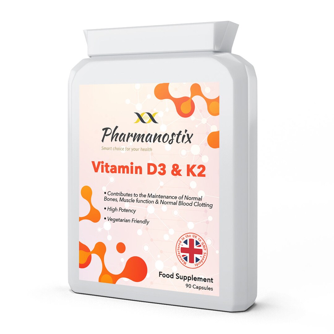 Vitamin D 3000 IU & Vitamin K2 100ug MK7 Vegetarian Capsules Etsy