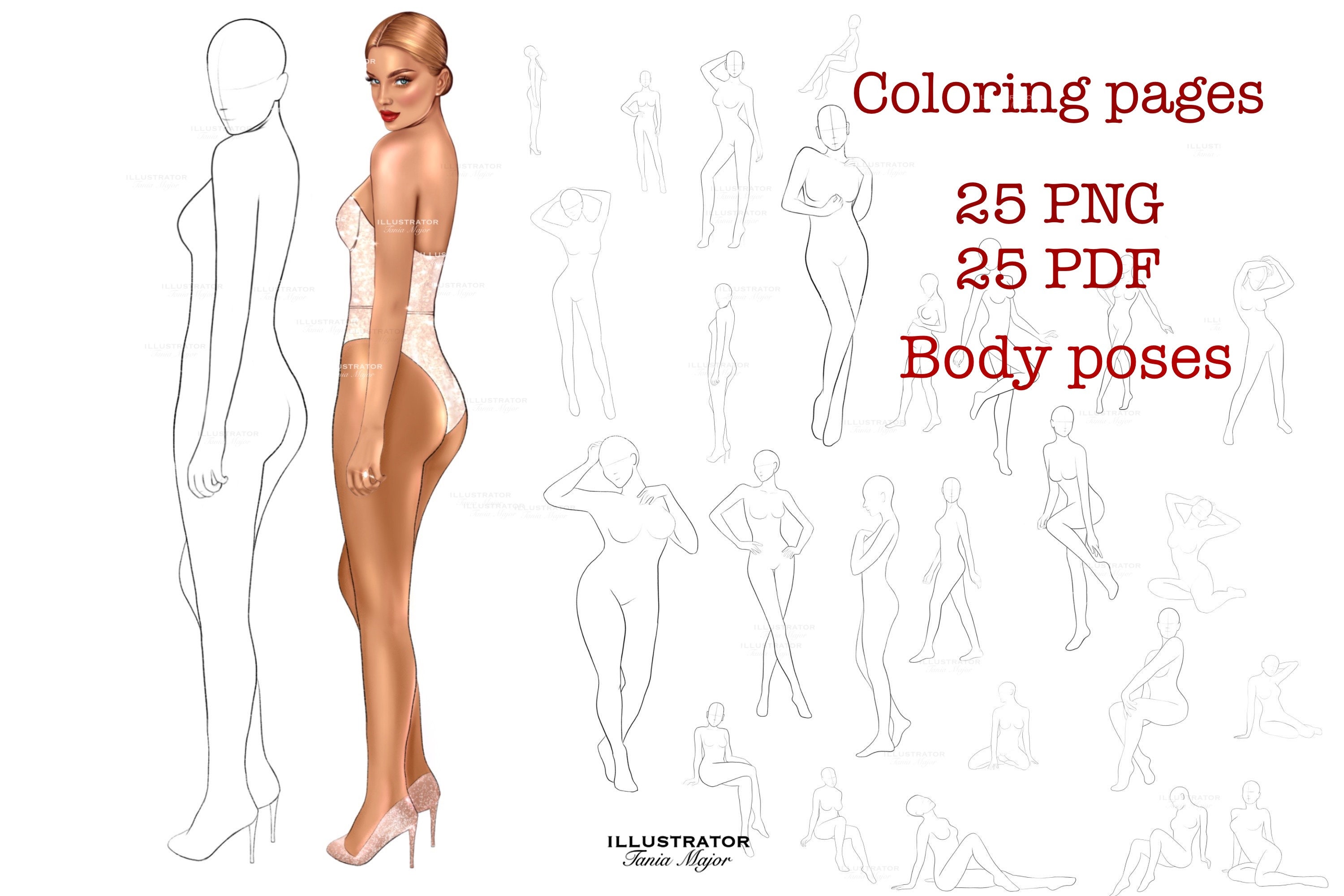 Female Drawing Reference - Etsy Ireland