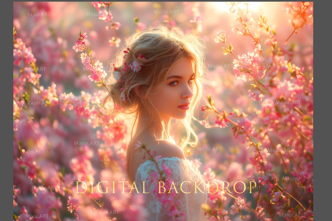 Spring Backdrop Digital Backdrop, Photo Background, Photoshop Backdrop ...