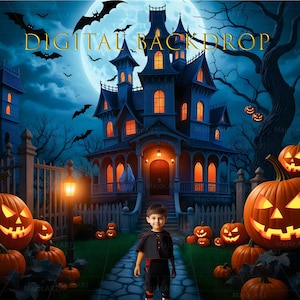 Halloween Digital Backdrop, Photography Pumpkin Background, Digital Backdrop, Holiday backdrop, Digital Background Composite, scary backdrop