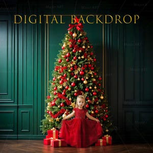 Christmas tree backdrop, Digital Backdrop, Photo Background, Photoshop Backdrop,  Christmas backdrop,  Holiday backdrop, studio photography
