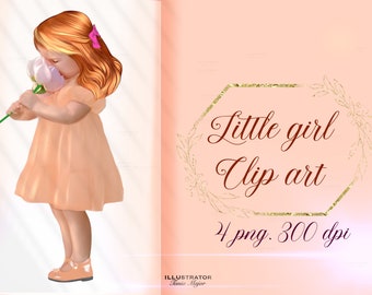 Baby girl clipart, Sublimation designs downloads, Little girl clipart, Baby shower clipart, Scrapbooking baby clipart, toddler clip art