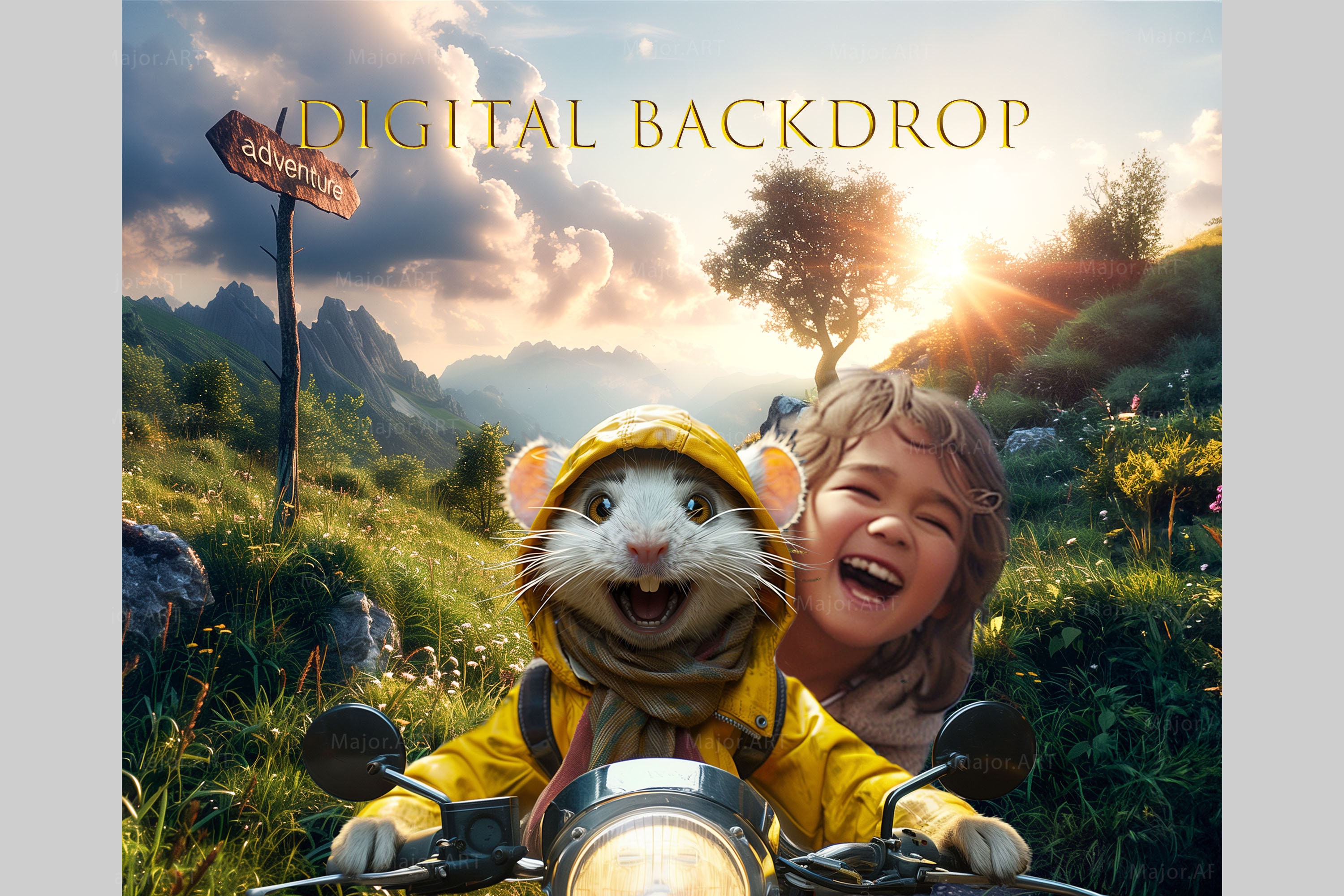 Action Adventure Backdrop Adventure Digital Backdrop, Photoshop Backdrop, Travel Digital ...