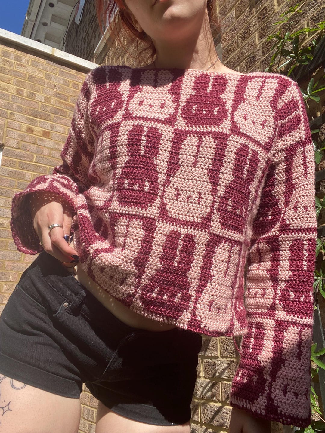 LITTLE BUNNY jumper/cardi crochet pattern (pdf file!!)