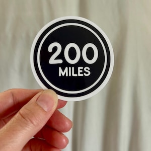 200 Mile Club Sticker, Waterproof Sticker, Trail Running Sticker, Ultra ...