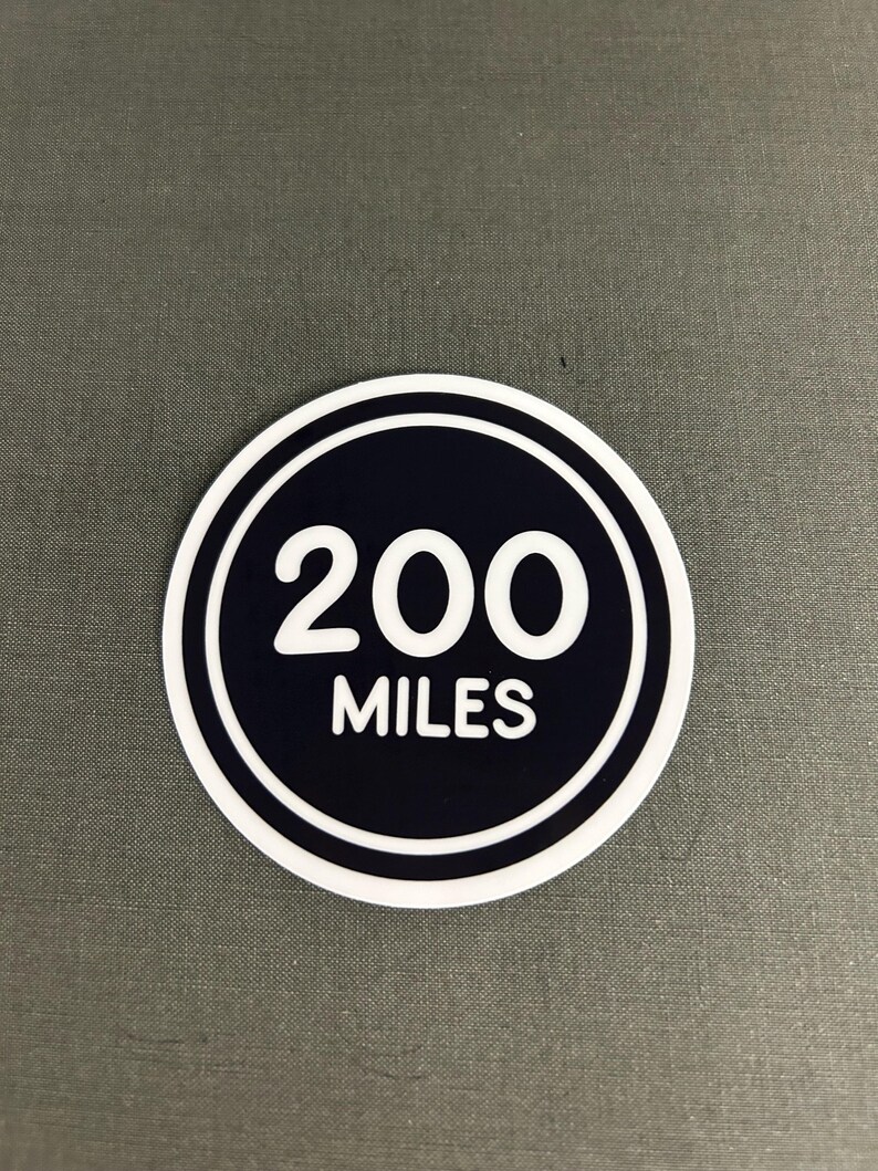 200 Mile Club Sticker, Waterproof Sticker, Trail Running Sticker, Ultra ...
