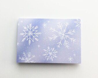 Snowflakes - Christmas card | digital drawing, watercolor illustration, minimalistic