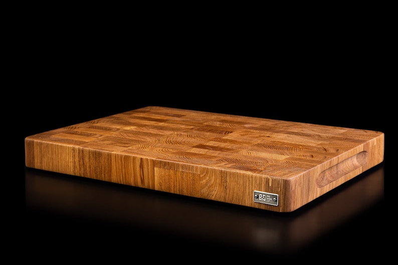 Pure OAK End Grain kitchen cutting board Professional made in Italy oak chopping board Big size for BBQ zdjęcie 8