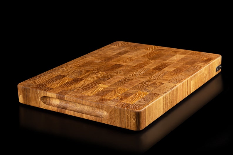 Pure OAK End Grain kitchen cutting board Professional made in Italy oak chopping board Big size for BBQ zdjęcie 1