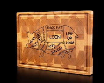 CUSTOM-MADE WOODEN Cutting Boards With Pig Designs, Such As Wooden Butcher's Blocks And Wooden Cutting Boards For Home Use