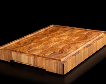 Tagliere GRANDI DIMENSIONI in legno massello intrecciato professionale da chef Design Cutting Board Natural Wood EndGrain Frassino