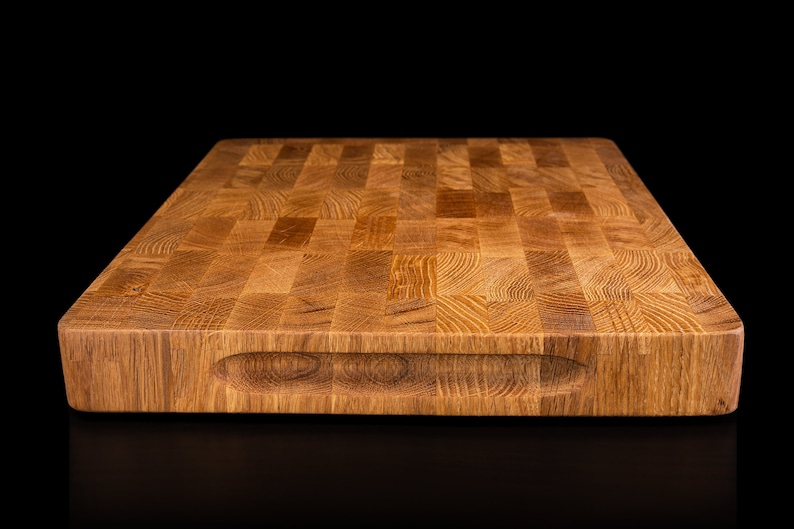Pure OAK End Grain kitchen cutting board Professional made in Italy oak chopping board Big size for BBQ zdjęcie 6