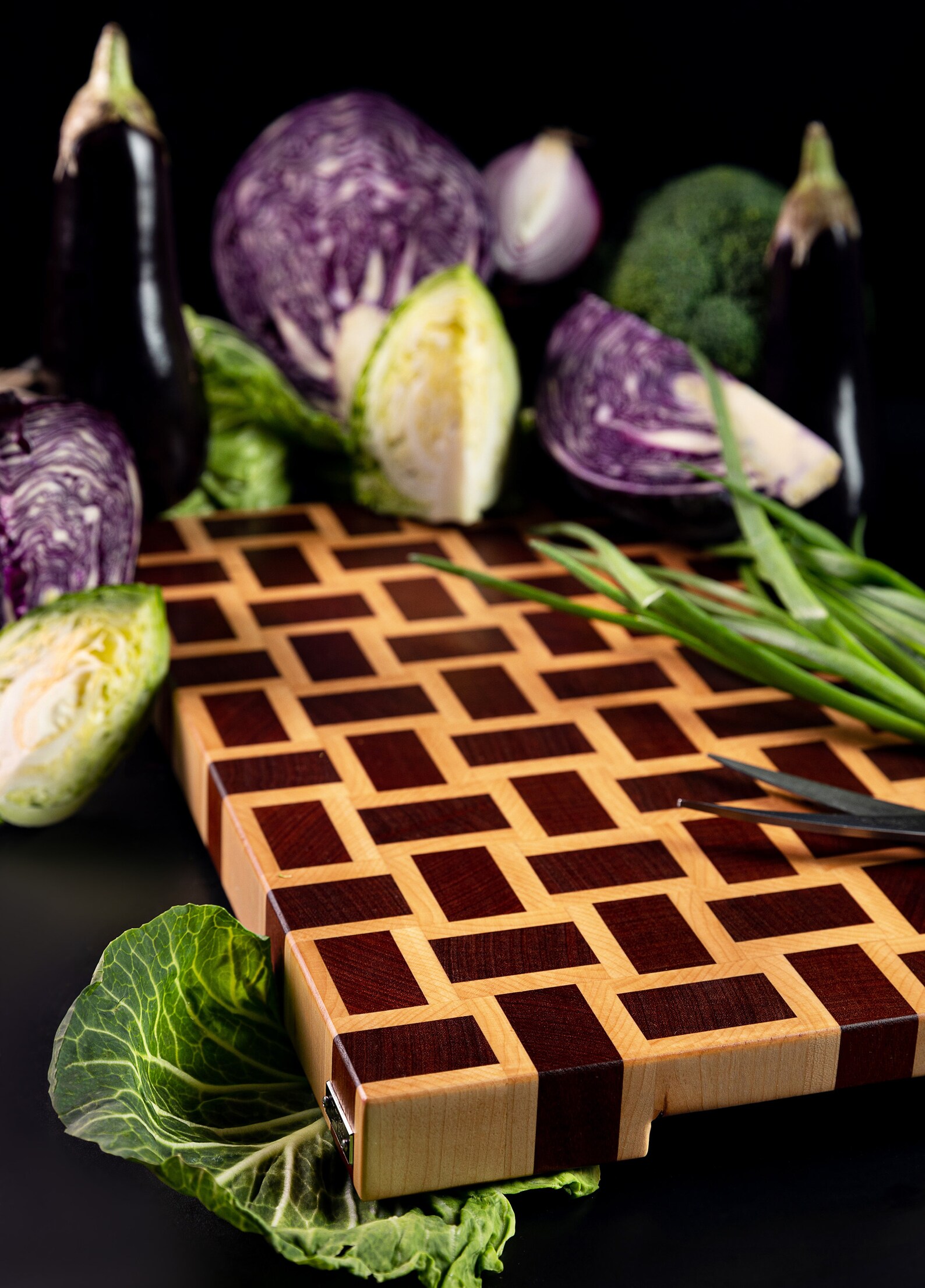 End Grain Cutting Board Large Size Chopping Board Intersection Etsy