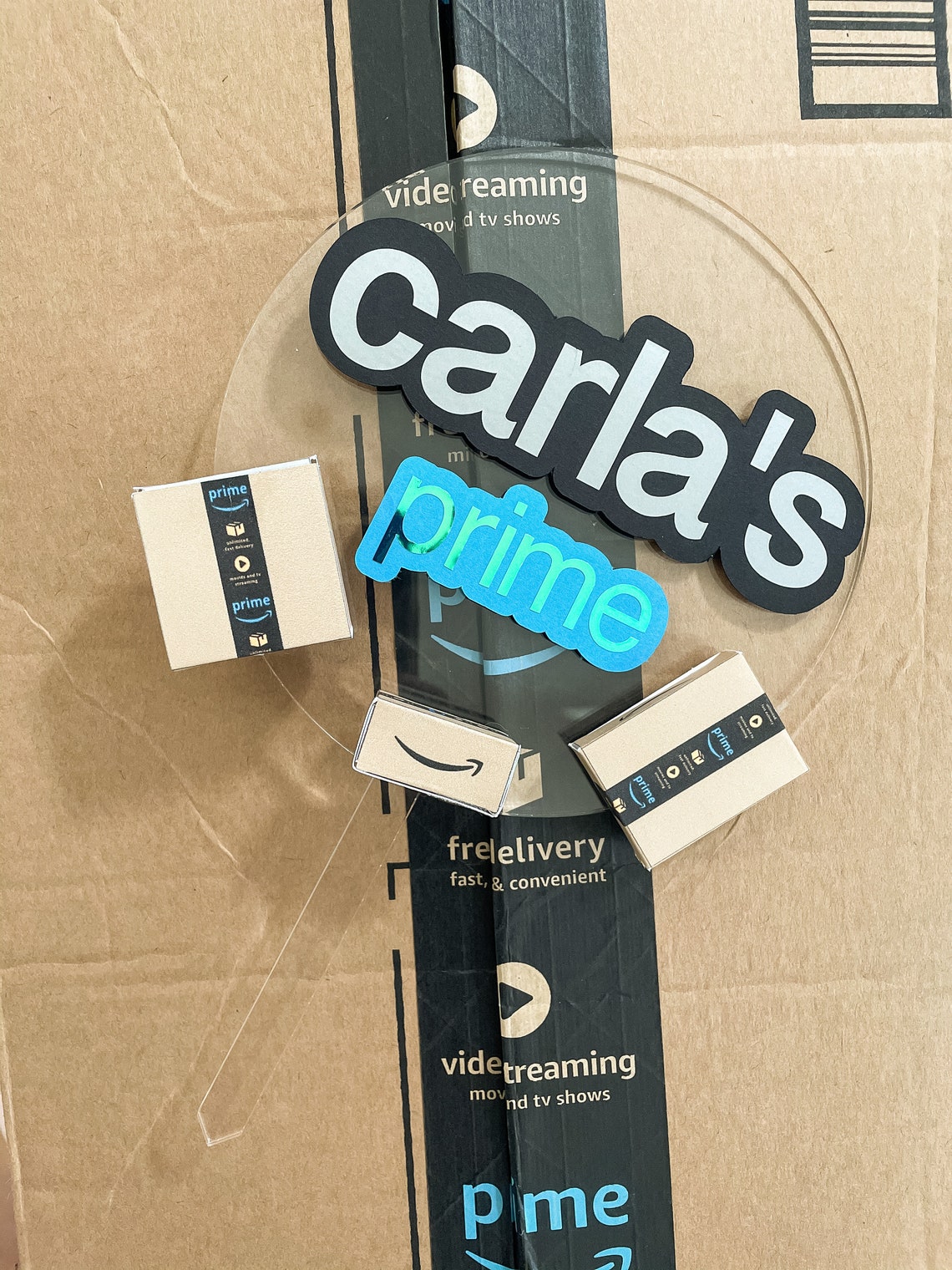 Amazon Themed Birthday Amazon Prime Cake Topper Acrylic Cake Etsy