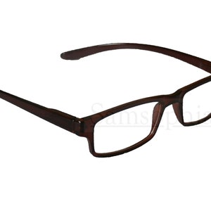 Adult Brown / Red Unisex Reading Glasses Spectacles Eyewear Strengths +1.0 - +4.0 SMRG019