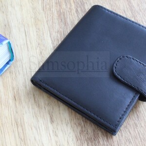 Portefeuille bicolore en cuir de luxe avec compartiments pour cartes et billets. Protection RFID Idée cadeau idéale pour Noël ou un anniversaire SMW0036