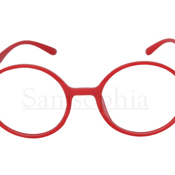 Red Circle Reading Glasses Highlights Various Strengths Round Frame Light.  Strengths +1.0 - +4.0 SMRG056
