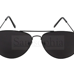 Erwachsene schwarze Piloten Sonnenbrille Pilot Design Aviator Rahmen UV400 Schutz. SMAA003