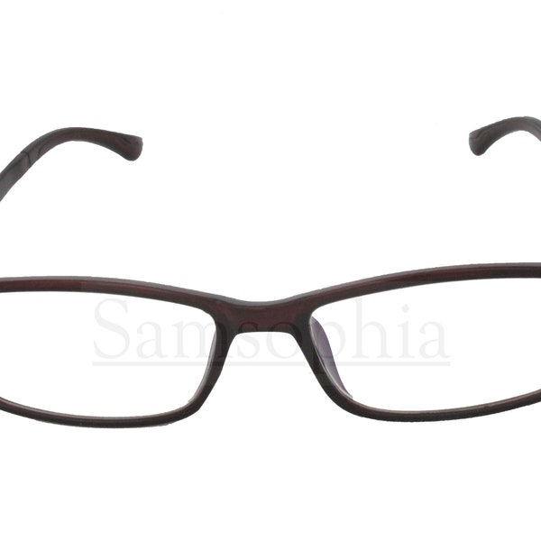 Lunettes de lecture brun foncé. Monture rectangulaire Unisexe Lunettes pour adultes Forces +1.0 - +4.0 SMRG057