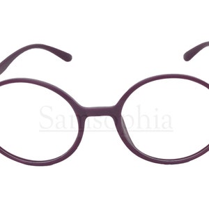 Purple Circle Reading Glasses Highlights Various Strengths Round Frame Light.  Strengths +1.0 - +4.0 SMRG060