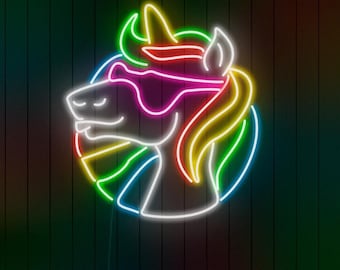 Unicorn Rainbow LED Neon Sign: Kids Room Decor