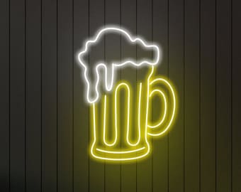Handmade Beer LED Neon Sign: Bar & Pub Decor