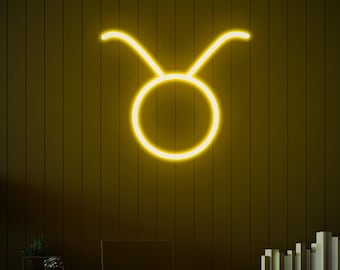LED-neonbord sterrenbeeld Stier: horoscoop muurkunst