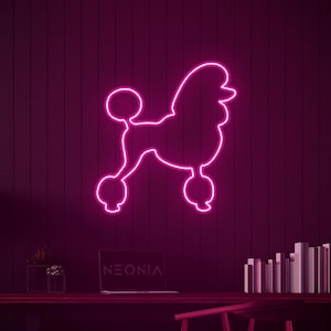 Poodle Dog LED Neon Sign: Custom Pet Wall Art