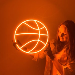 Basketball LED Neon Sign: Sports Bedroom Decor