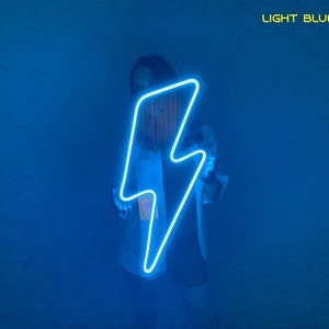 Lightning Bolt Neon Sign - LED Neon Sign, Wall Decor, Wall Sign, Neon Signs