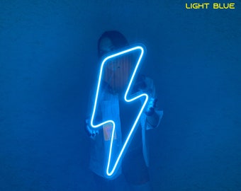 Blitz LED Neon Schild: Handgemachtes Wanddekor