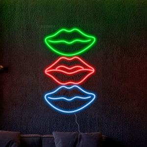 Lips Neon Sign - Neon Wall Sign , LED Neon, Neon Light, Bedroom Neon Sign